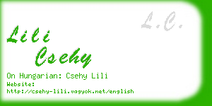 lili csehy business card